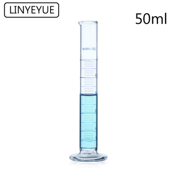 10pcs/pack 50mL Graduated Glass Measuring Cylinder Graduated Cylinder Laboratory Glassware Chemistry Equipment