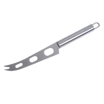 1pc Cheese Knife Stainless Steel Cheese Knife With Fork Tip Serrated Cheese Butter Knife Slicer Cutter Cheese Tools