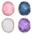 1pcs Practice Board Natural Resin Varnish Color Palette For Nail Color Mixing Display Palette Nail Art Practice Tools