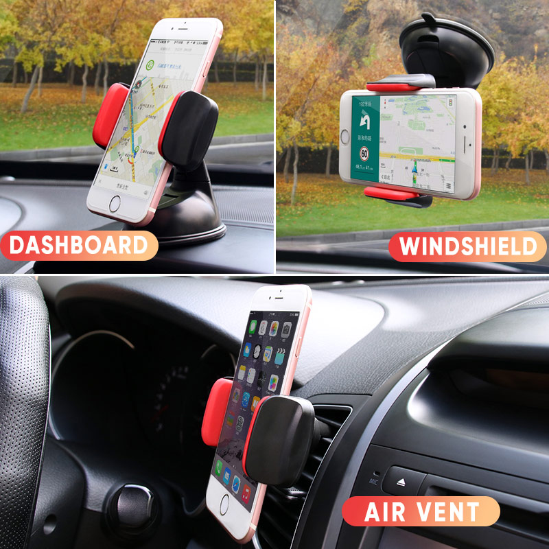 Universal Car Holder For Phone in Car Air Vent Clip Mount Windshield Sucker Mobile Phone Holder GPS Stand For iPhone 11 Samsung