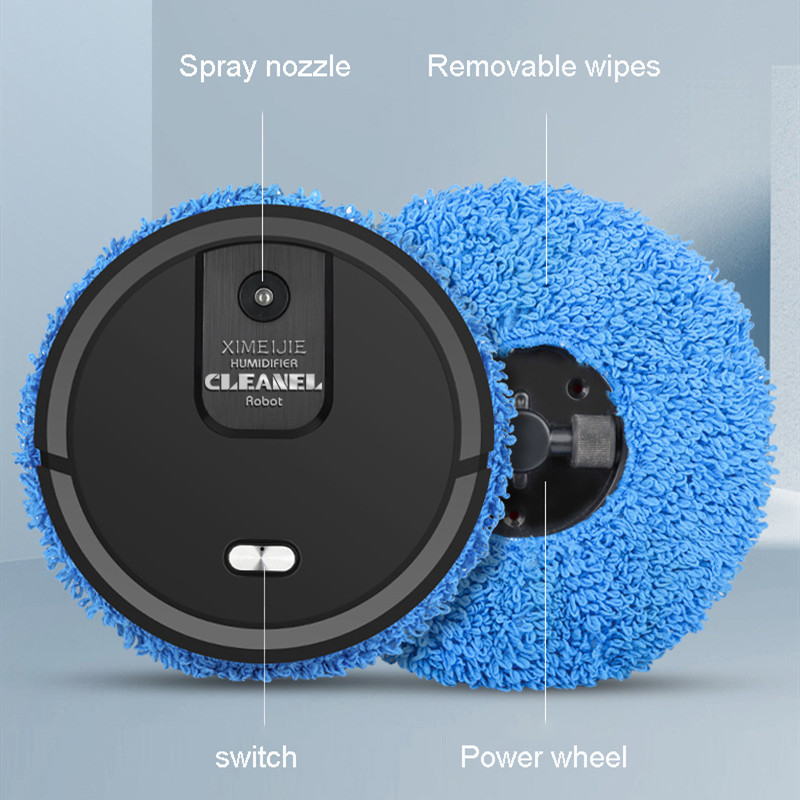 Household Wet and Dry Robot Vacuum Cleaner Multifunctional Humidifying Spray Low Noise Wireless Vacuum Cleaner Mop