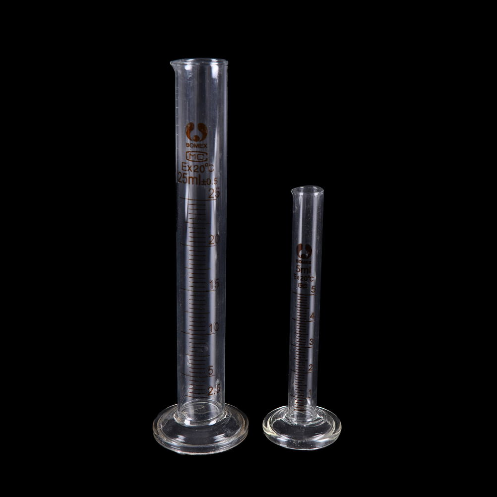 Glass Measuring Cylinders 50ml Cylinder Chemistry Laboratory Measure Graduated Glass Measuring