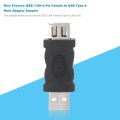 New Firewire IEEE 1394 6 Pin Female to USB 2.0 Type A Male Adaptor Adapter Cameras Mobile Phones MP3 Player PDAs Black Wholesale