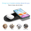 20W 2 in 1 Qi Wireless Charger Pad for iPhone 11 XS XR X 8 AirPods Pro Dual Fast Charging Dock Station For Samsung S10 S20 Buds