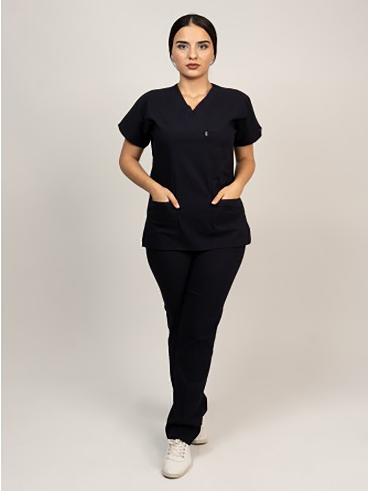 2020 New Women Men Hospital Doctor Pharmacy Nurse High Quality Slim Surgical Uniform Dentist V-Neck Tops+Pants Scrubs Breathable