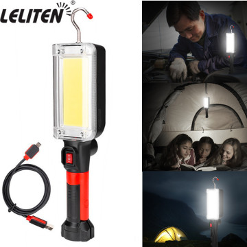 COB LED flashlight Work light torch USB Rechargeable camping tents lantern light Portable flashlight