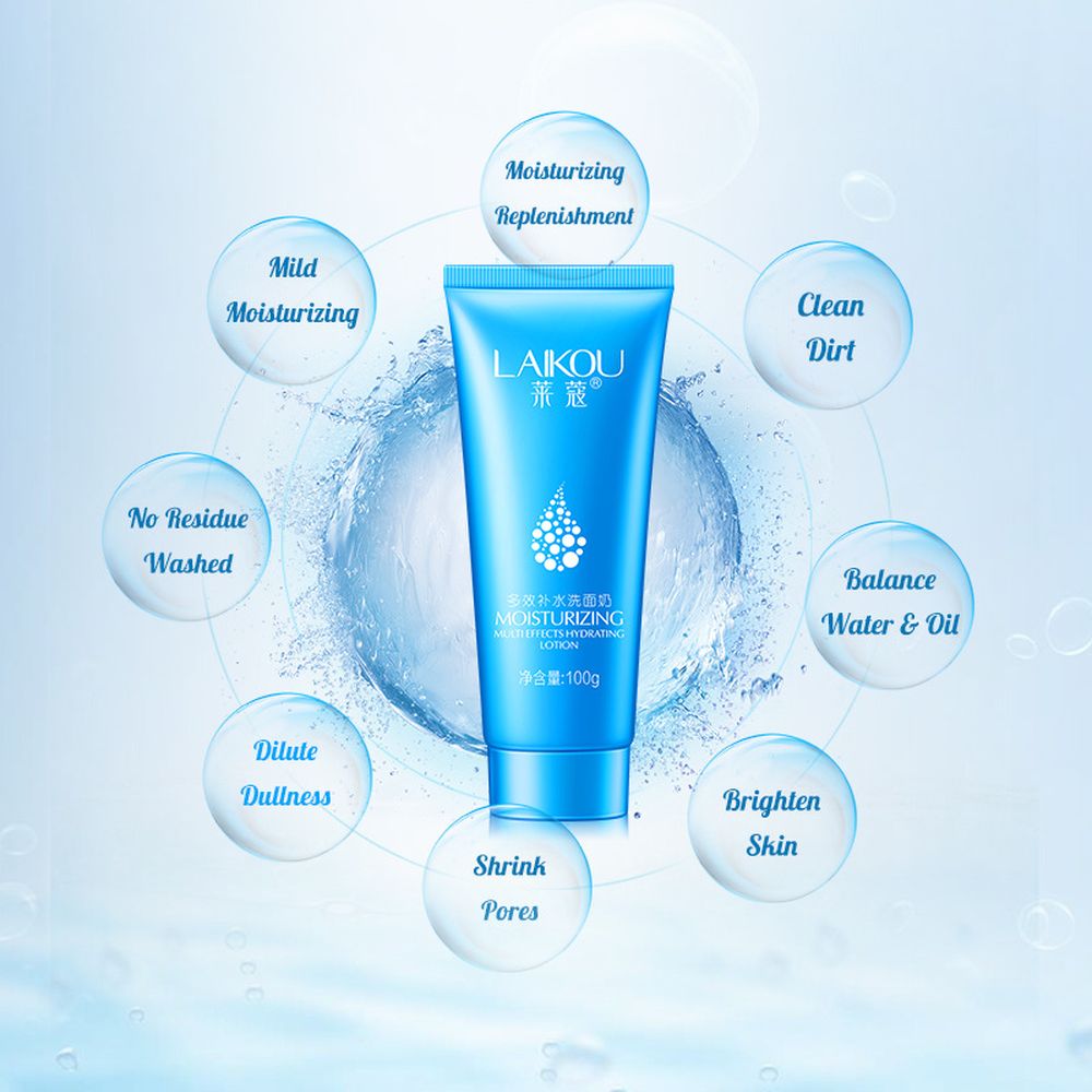 LAIKOU Amino Acid Foam Facia Cleanser Nourishing Cleanser Deep Cleaning Moisturizing Whitening Anti-Spots Skin Beauty Care Wash