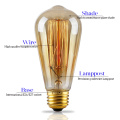 Retro Edison Light Bulb E27 220V 110V 40W ST64 G80 G95 T10 T45 T185 A19 G125 Filament Incandescent Ampoule Bulbs Vintage Lamp