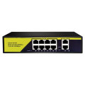 10Port POE Gigabit Switch 48V VLAN 10/100/1000Mbps 8 poe 1000M port+2uplink port Network Switch for CCTV IP Camera Wireless AP