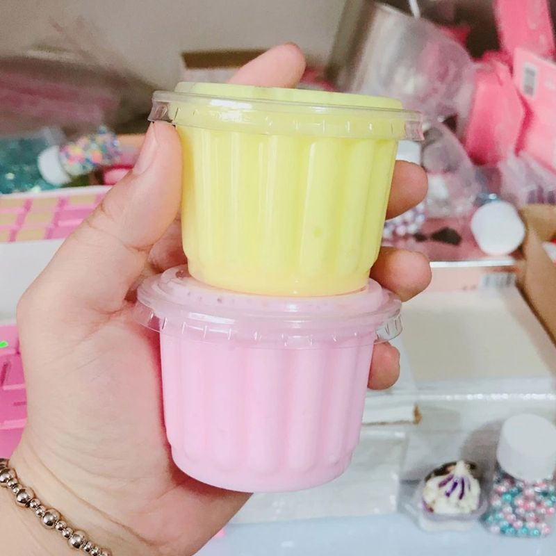 50Pcs Disposable s Set Of 150ml Sauce Pot Rippled Container Jello Shot Slime Storage With Lid For Ketchup