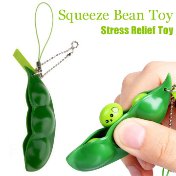 Decompression Edamame Toys Squishy Squeeze Peas Beans Keychain Anti Stress Adult Toy Rubber Boys kids Pop It Fidget Stress Toys