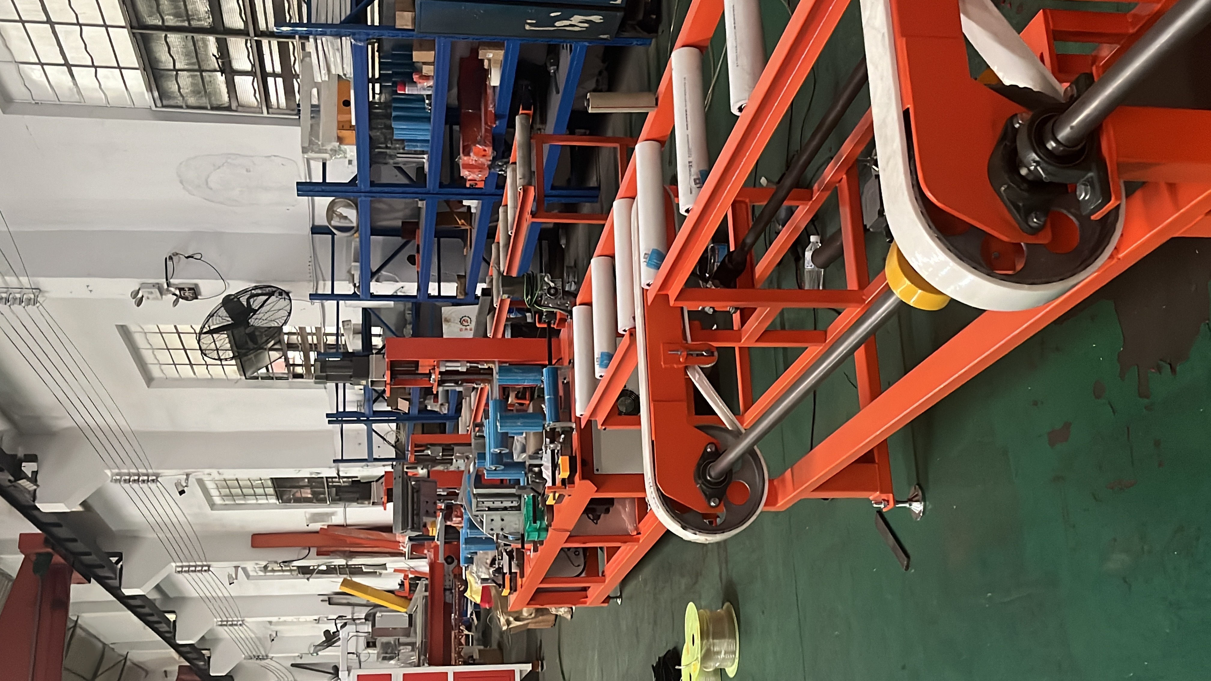 automatic film sticking machine for aluminum