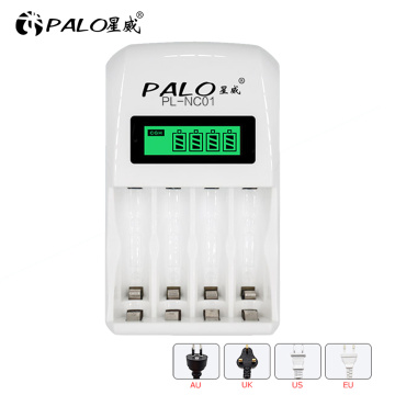 4 slots LED battery charger battery compatible with fast charging for AA / AAA Ni-MH nimh ni mh / Ni -cd rechargeable battery