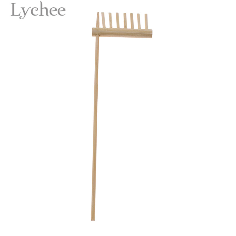 Lychee Life Mini Zen Garden Rakes Bamboo Rake Miniature Sand Tray Tools Crafts Decoration