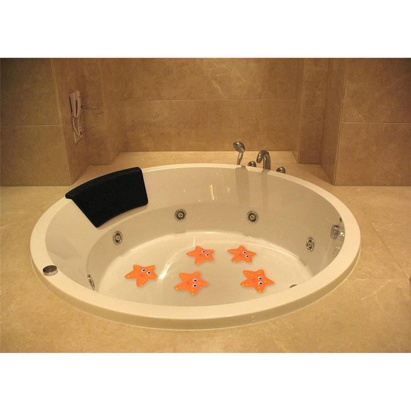 5Pcs 3D Wall Stickers Carpet Non Slip Bath Sticker Bathtub Treads Tub Sticker Cartoon Starfish Stair Anti-slip Sticker Bath Mat