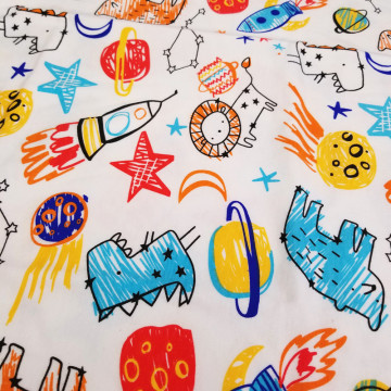 Combed Interlock 100% Cotton Knitted Fabric Prints Cotton Jersey Fabrics for DIY baby clothing making fabric 50*170cm