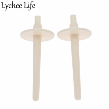 Lychee Life 2pcs Spool Pins Stand Holder Plastic Sewing Machine Parts DIY Handmade Sewing Clothes Textile Supplies Accessories