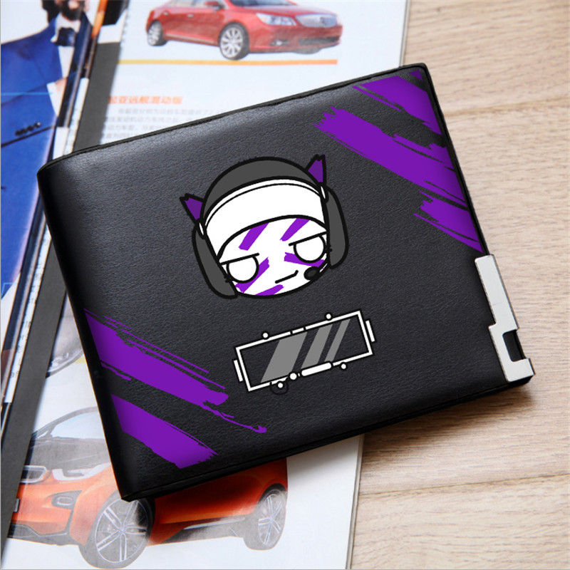 New Style Rainbow Six Siege Printing Short Wallet Cartoon Money Bag Pu Leather Card for Teens Students Money Holder