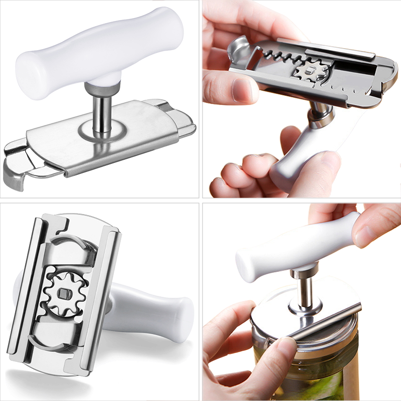Adjustable Manual Stainless Steel Easy Can Jar Opener 1-4 Inches Cap Lid Openers Tool Kitchen Gadgets Bottle Opener