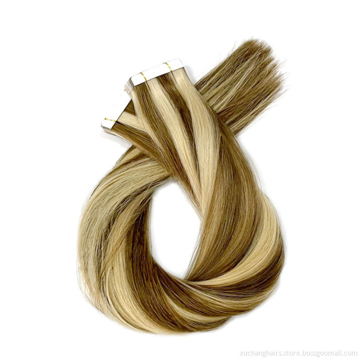 invisible tape in extensions free sample 100%human hair raw brazilian tape in hair extensions double drawn