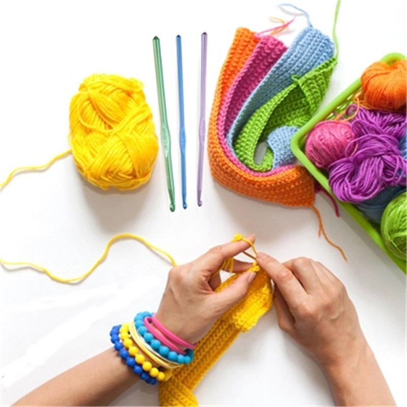 1PCS 2-10mm Sizes Aluminum Crochet Hooks Sewing Needles Knitting Needles Crochet Hook Sweater Weaving Tools Knitting Tool