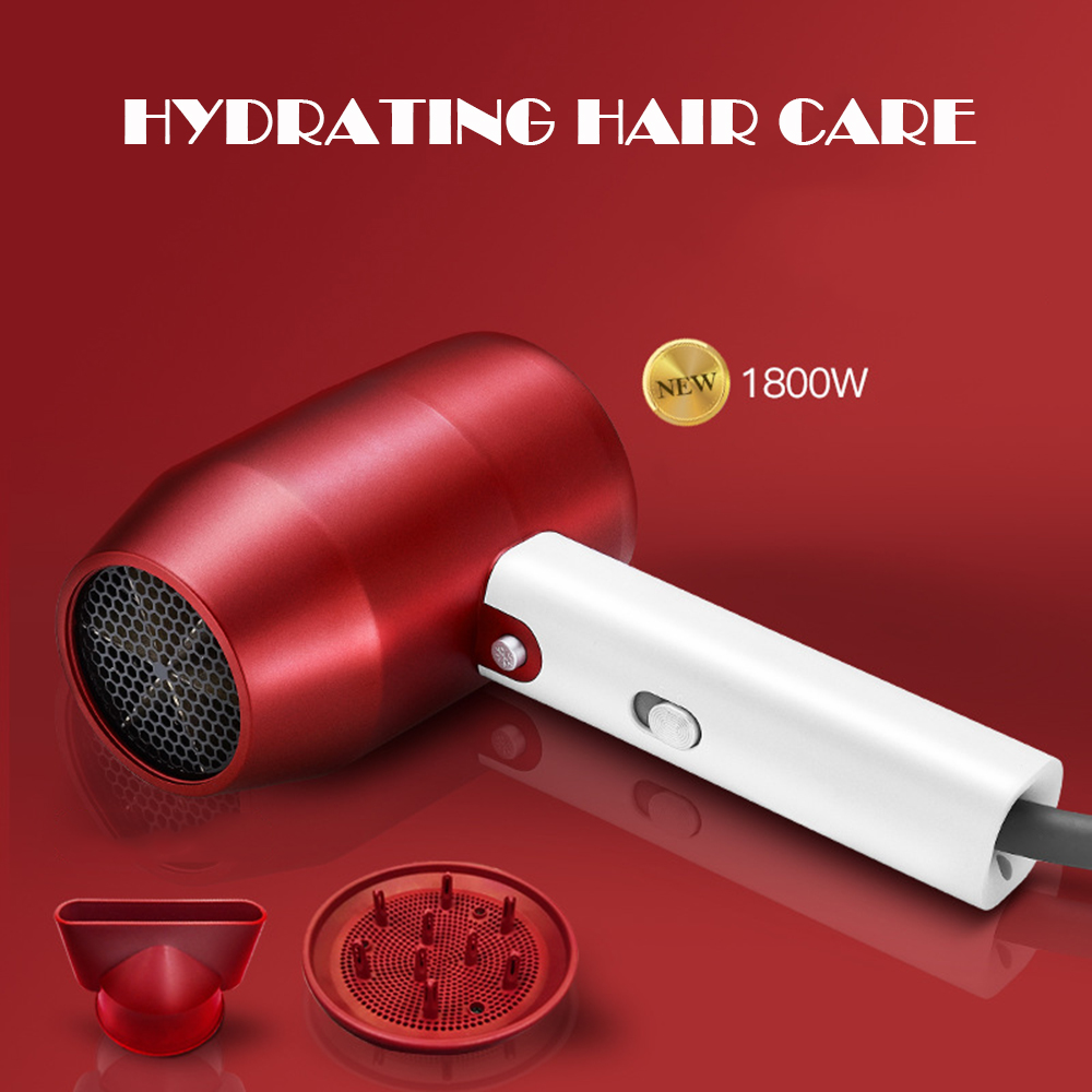 Negative ion Hair Dryer Cold and Hot Strong Wind Dryers Hair AC Motor 1 Nozzle 1 Diffuser Blowdryer Exquisite Gift Box Packaging