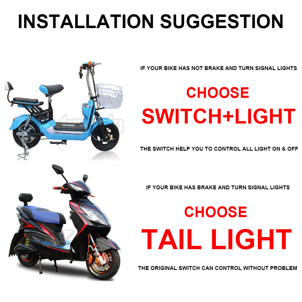 Universal Motorcycle LED Tail Light Running + Brake + Turn Signal Indicators Rear Warning Lamp for Honda Kawasaki Yamaha KTM BMW