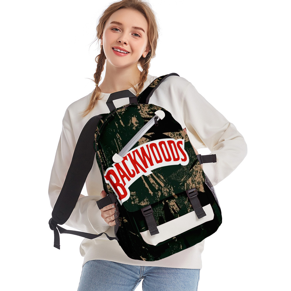 BACKWOODS CIGARS Backpacks Bags Teenage Boys Girls School Bags Yong Men Women Travel Sports Casual Backpack Black 3D Print Bags