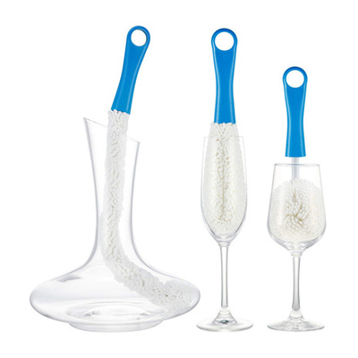 Soft Foam Wine Bottle Brush Decanter Stemware Glasses Dust Cleaning Brush Flexible Win Bar Set Cleaner