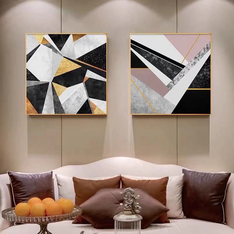 Abstract Geometric Living Room Decoration Painting Poster Nordic Style Hotel Restaurant Paintings Home Background Wall Decoratio