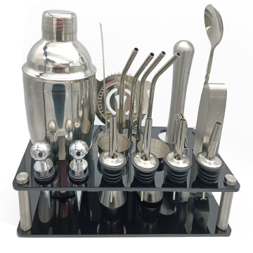 20pcs Cocktail Set Boston Shaker Mixer Stainless Drink Making Kit for Home Bar Use Bartender Kit Bars Set Tools