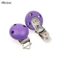 5Pcs/Lot Baby Garment Clip Metal Wood Baby Clip Holders Clasps Round Shape Clasps Suspender Garment Accessories 29x45mm