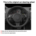 Hand Sewing Car Steering Wheel Cover Wrap Suede Cow leather For Porsche Cayenne 2011 2012 2013 2014 Microfiber Leather Stuurhoes