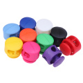 10pcs 16*17mm Multi Colors Plastic Paracord Cord Lock Clamp 2 Hole Toggle Clip Stopper Shoelace Cord Buckles Bag Parts Accessori