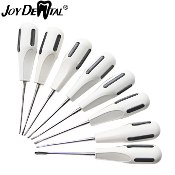 8pcs/set Dental Luxating Lift Elevators Clareador Curved Root Dentist Dental Surgical Instrument With Plastic Handle