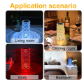 RGB Night Light Touch USB Romantic LED Rose Diamond Table Lamps for Bedroom Party Dinner Creative Lights