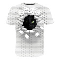 Men 3D Cat Wall Print Casual Harajuku Women T-Shirt Summer Short Sleeve O-neck Quality Tee boys grils Clothes Top Female T Shirt