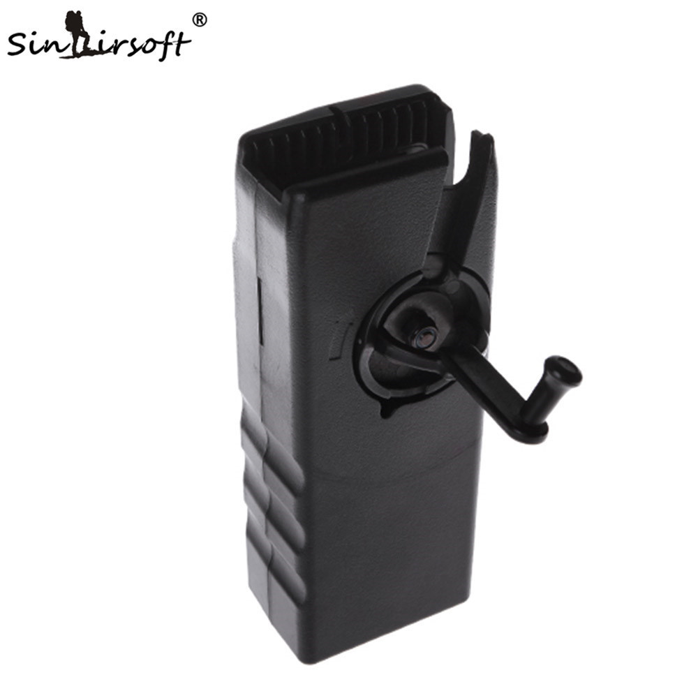 1000rd Plastic BB Speed Loader M4 Hand Crank Military Quick Loader Magazine For Airsoft Paintball shooting hunting Accessories