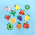 20Pcs Mixed Simulation Fruits Slice Flat back Resin Planar Cartoon Glitter Lemon Kiwi Fruit Acrylic Flatback Cabochon DIY Craft