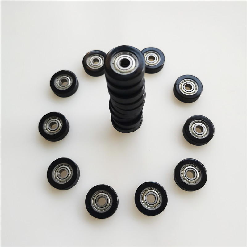 [PU416-5] 10PCS low noise TPU rubber ball bearing PU rubber TPU soft bearing roller wheel pulley 4*16*5mm