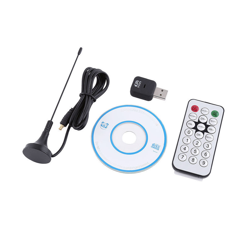 Mini USB 2.0 Digital DVB-T SDR+DAB+FM HDTV Tuner Quality TV Antenna Dongle Stick Video Broadcasting Antenna DVBT Receiver