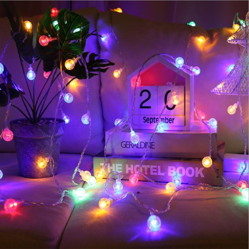 Led Garland String Lights Gypsophila Bubble Ball Lamp Holiday Lighting Battery USB Power Indoor For Christmas Wedding Decoration