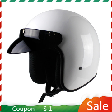 2020 Latest Motorcycle Helmet Dot Approved Retro Motorcycle Capacete Unisex 3/4 Helmet Cafe Racer Vintage Helmet