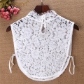 Floral Lace Hollow Out Detachable Collar Women Girls Blouse Shirts False Fake Collars Pure Black White 90514