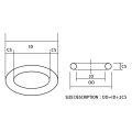 5PCS/lot Red Silicon Rings Silicone O ring 2.65mm Thickness ID45/46.2/47.5/48.7/50mm Rubber O-Ring Seal Gasket elasticity Rings