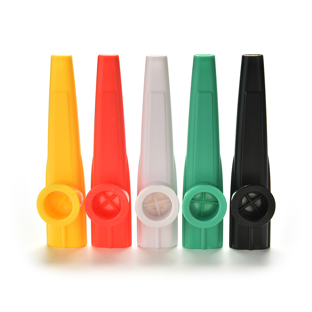 5 Mixed Color Plastic Kazoo Wind Instrument Kazoo Instrument Gift Instrument for Kids Party Supplies Cheerleading Whistle