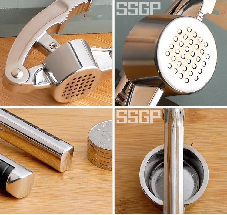 1PC LONGMING HOME New Stainless Steel Kitchen Vegetable Tool Alloy Ginge Crusher Garlic Presses with Nut Cracker OK 0512