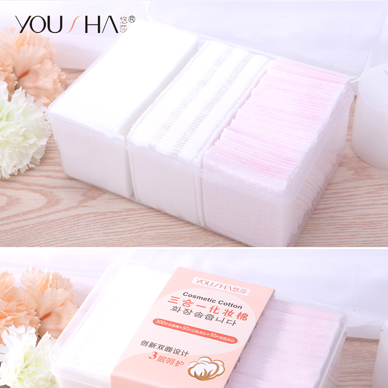 YOUSHA 400pcs cotton wipes nail polish remover wipes facial cotton pads makeup remove pads nail gel uv polish remover napkin