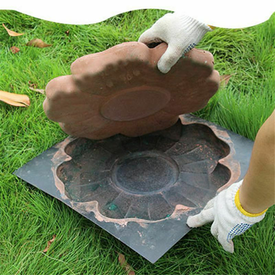 VOGVIGO Path Maker Mold Reusable Concrete Molde Cement Stone Design Walk Mould Brick Mold Plastic Molds Paving Garden Decoration