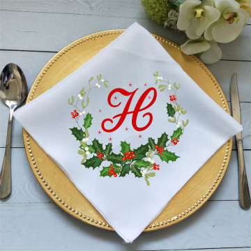 Personalized Monogram Christmas Dinner Napkins Holiday Dinner Napkins Custom Wedding Merry Christmas Cloth Napkins Hostess Gift